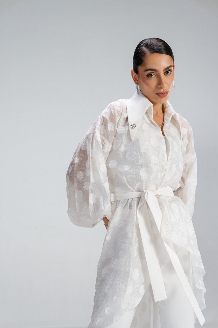 Sheer Muse Cardigan - White