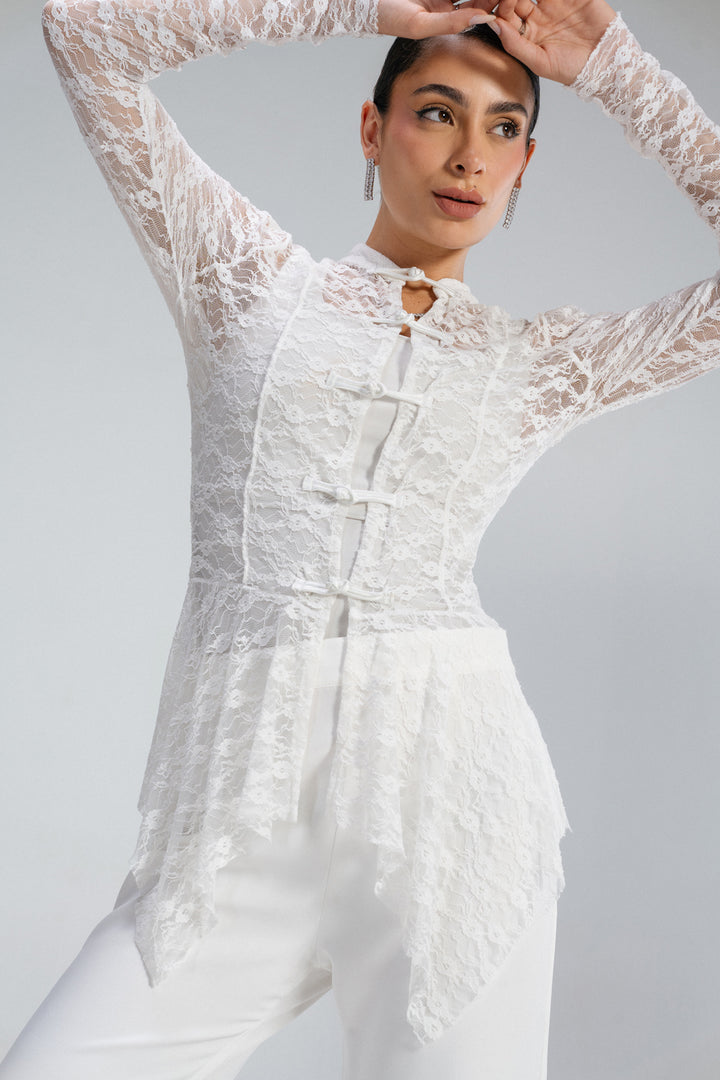 Allure Lace top - White