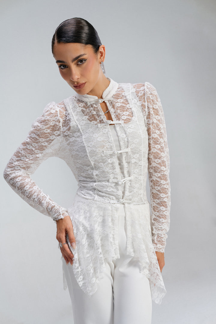 Allure Lace top - White