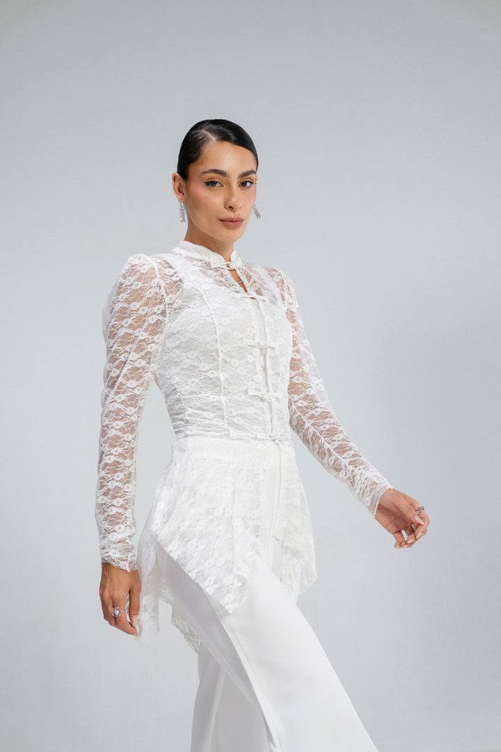 Allure Lace top - White