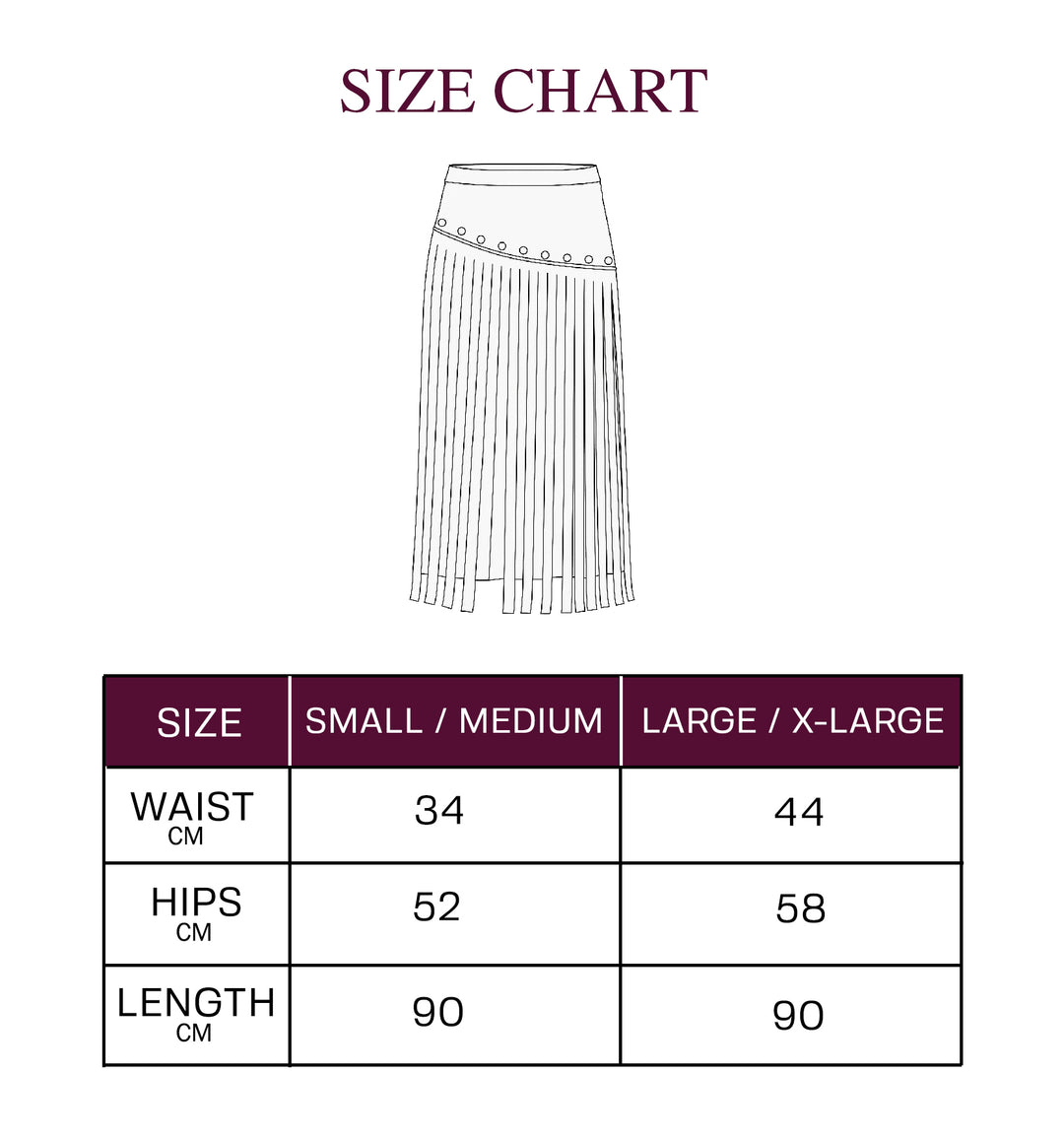 Rebel Fringes Skirt-Black