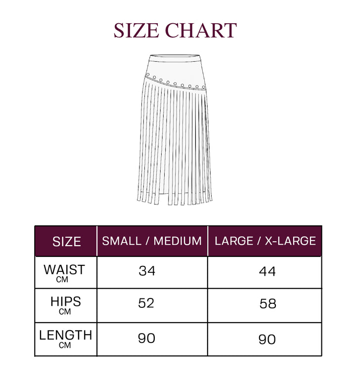 Rebel Fringes Skirt-Black