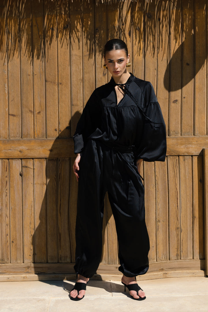 Allure satin set - Black