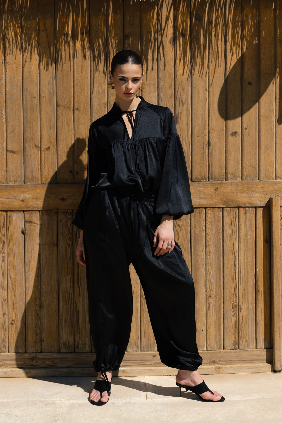 Allure satin set - Black
