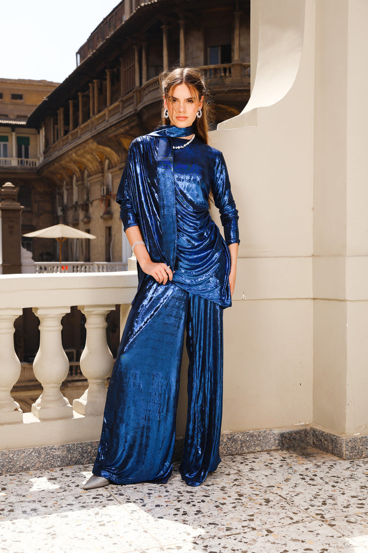 Draped Twilight Set - Blue