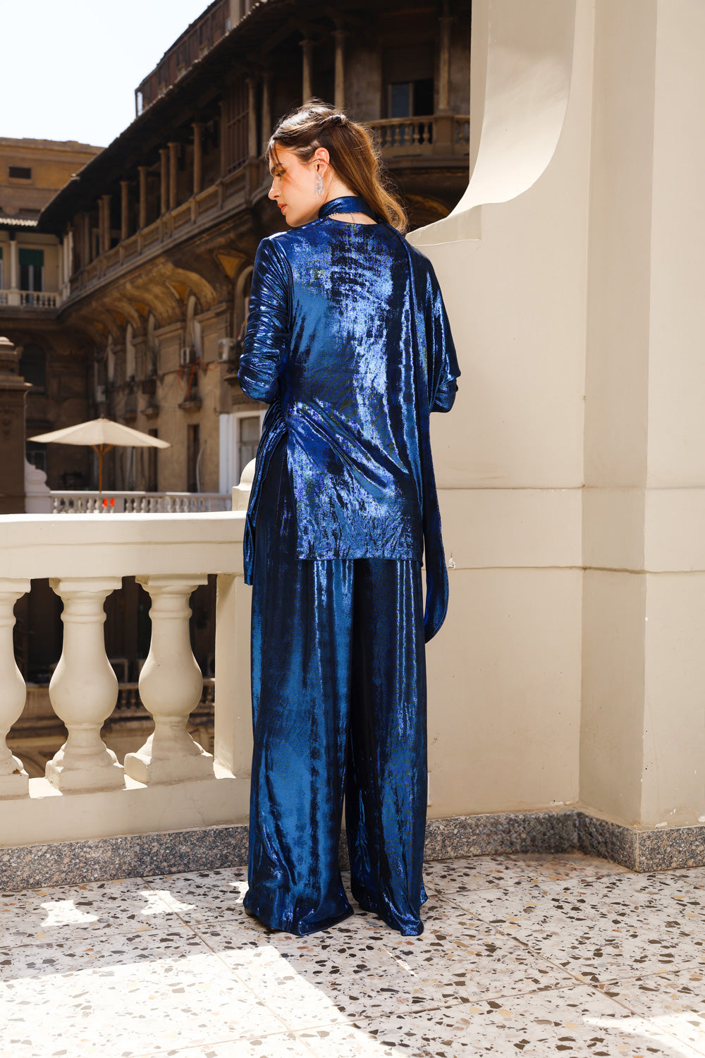 Draped Twilight Set - Blue