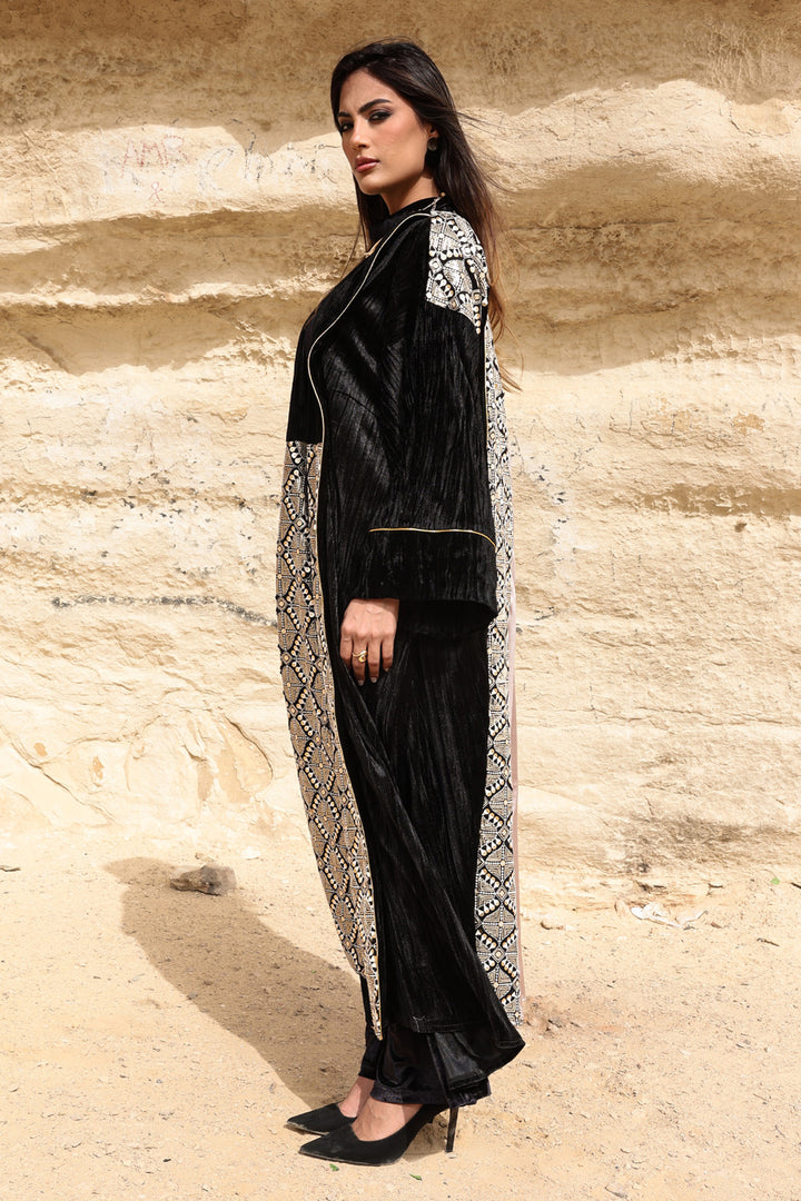 Velour noir kaftan