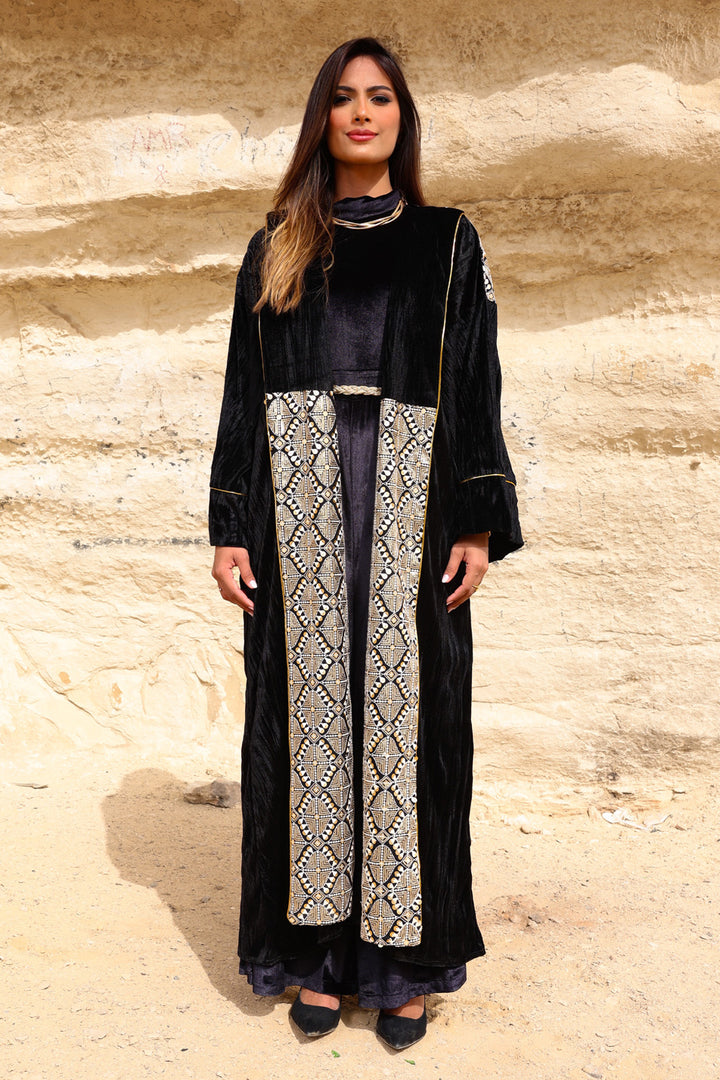 Velour noir kaftan