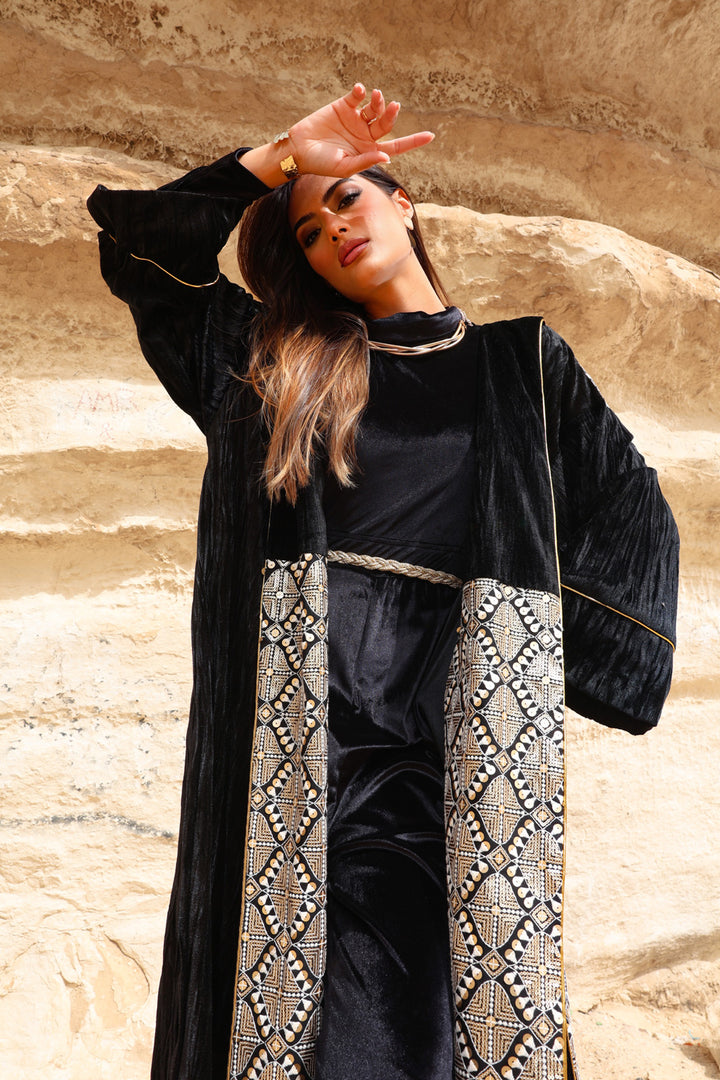Velour noir kaftan