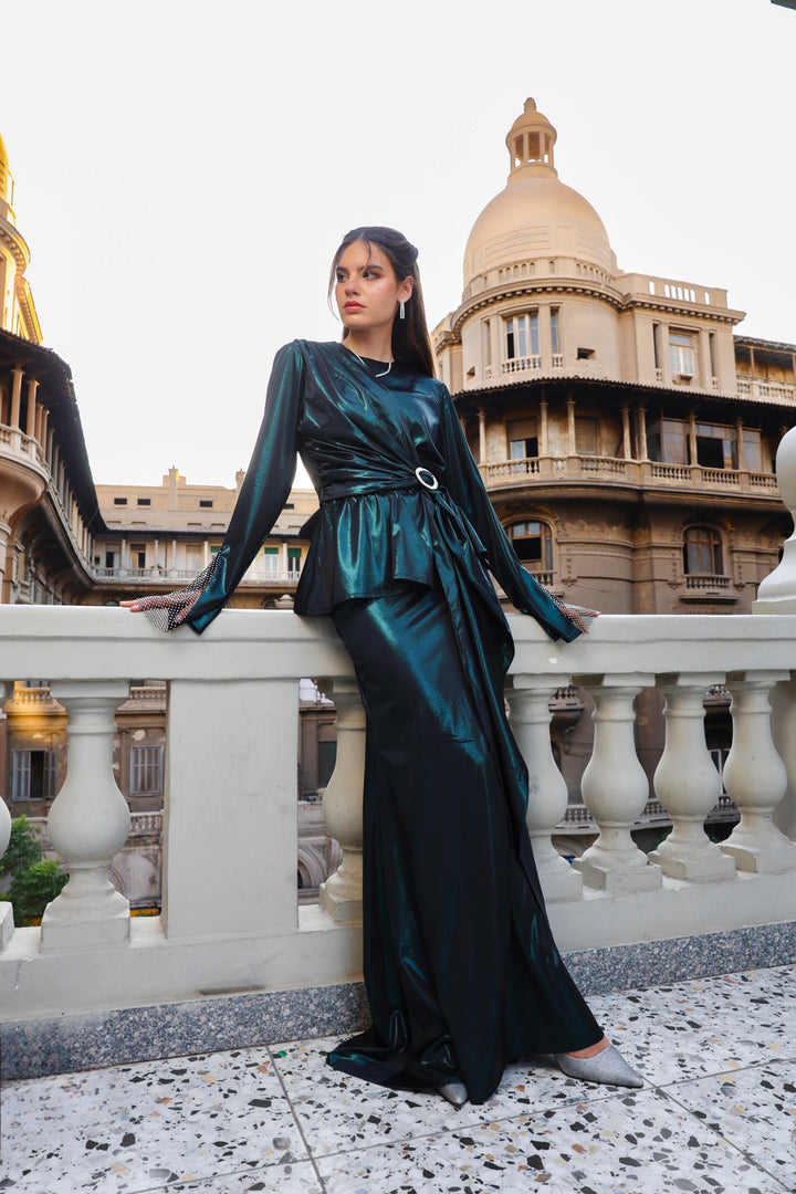 Crystal Glow Dress - Green