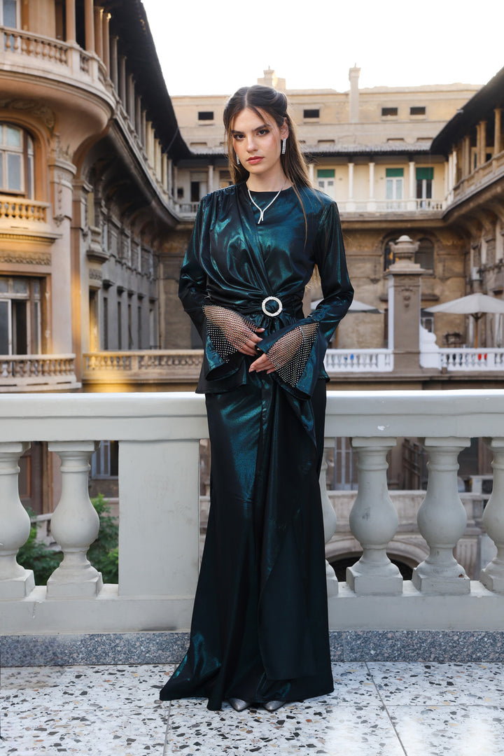 Crystal Glow Dress - Green