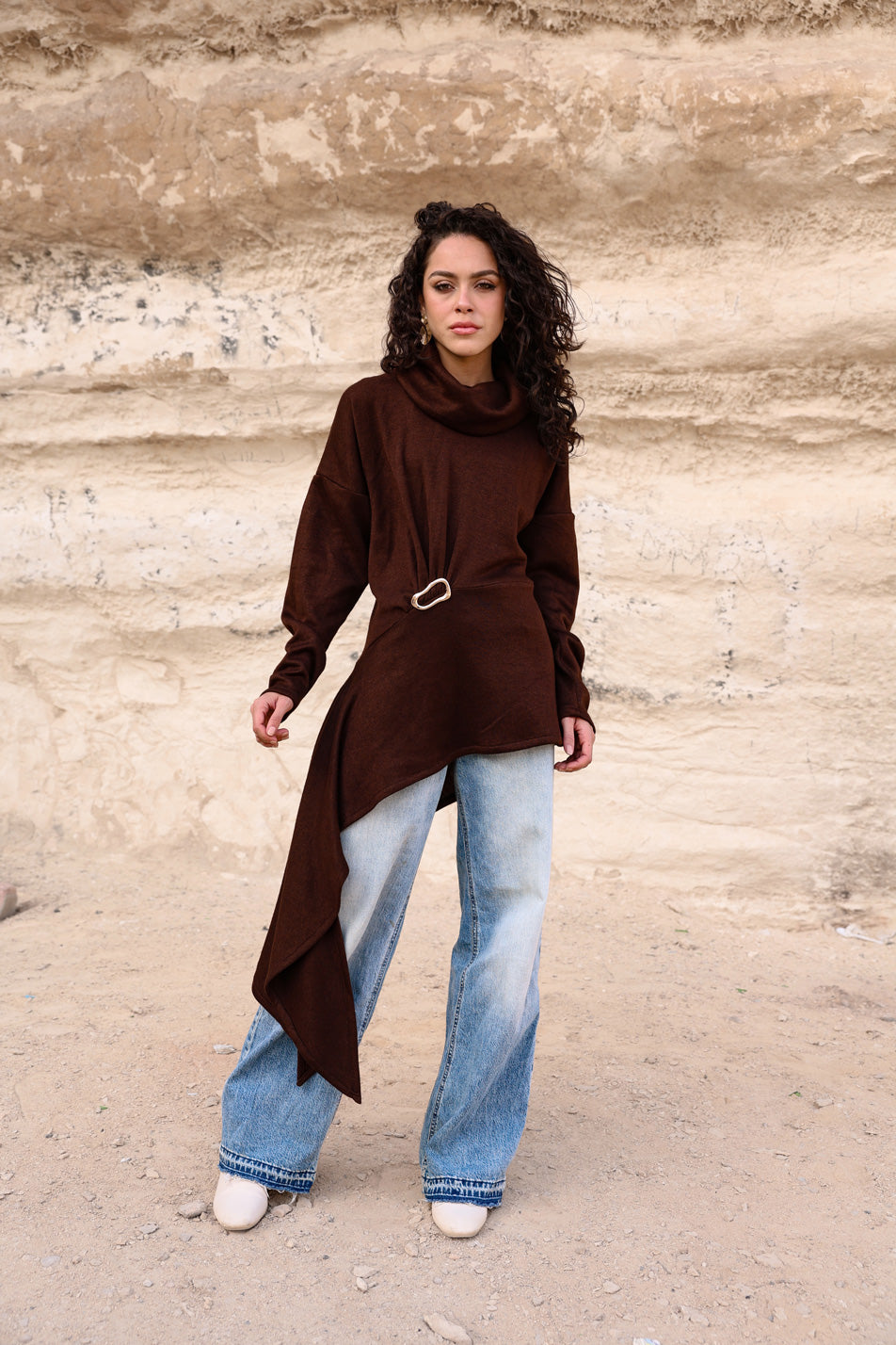 Draped Asymmetric Top