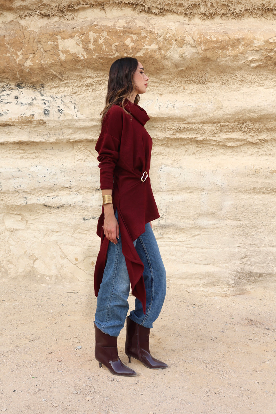 Draped Asymmetric Top