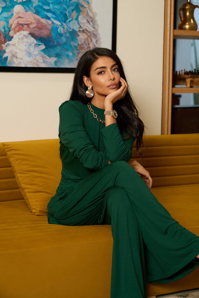 Draped Cotton Set - Teal