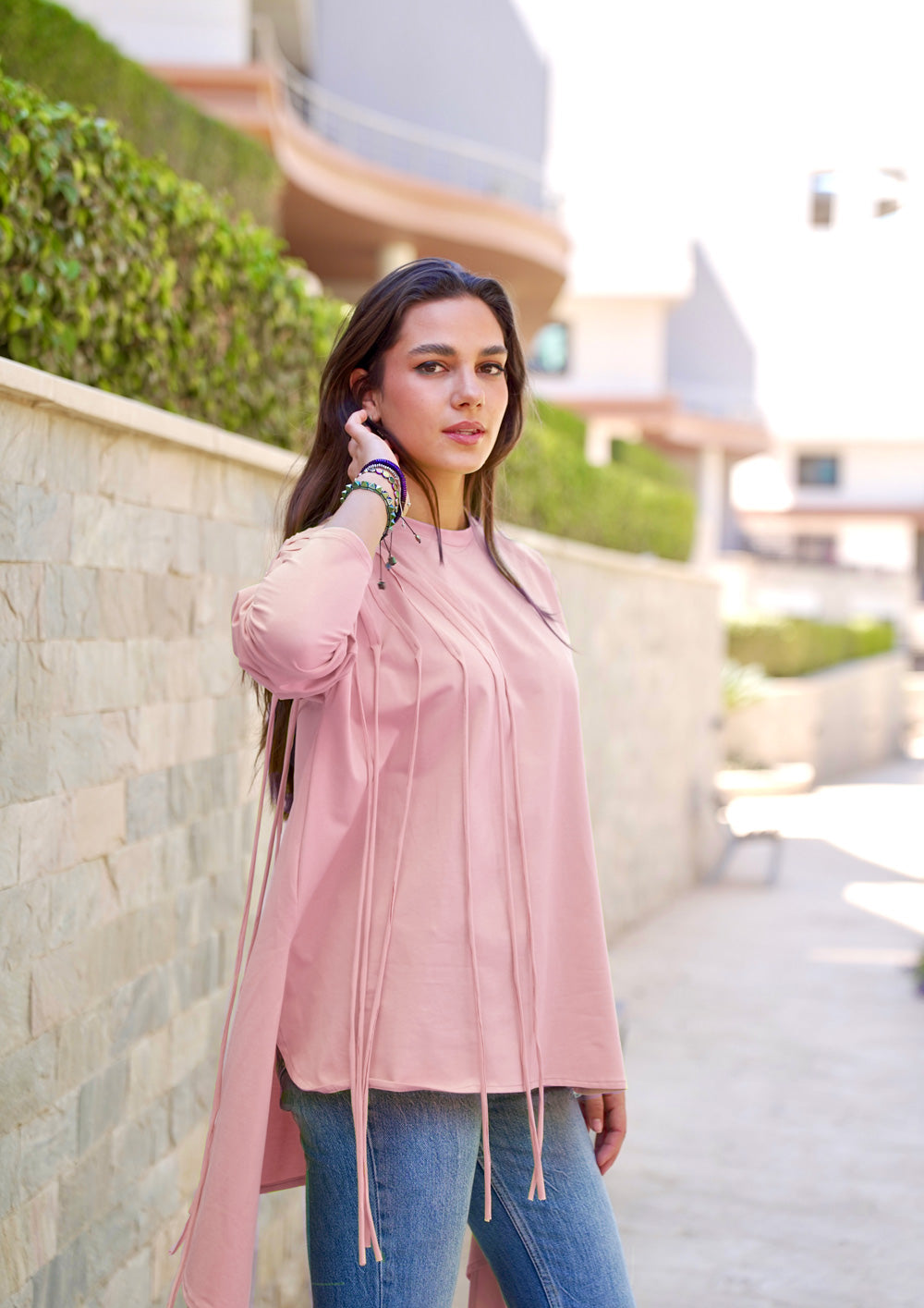 Fringes Cotton T-shirt