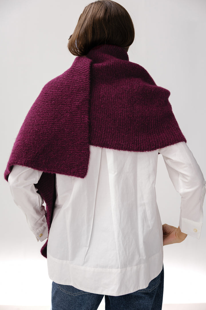 Cozy Knit Scarf - Burgundy