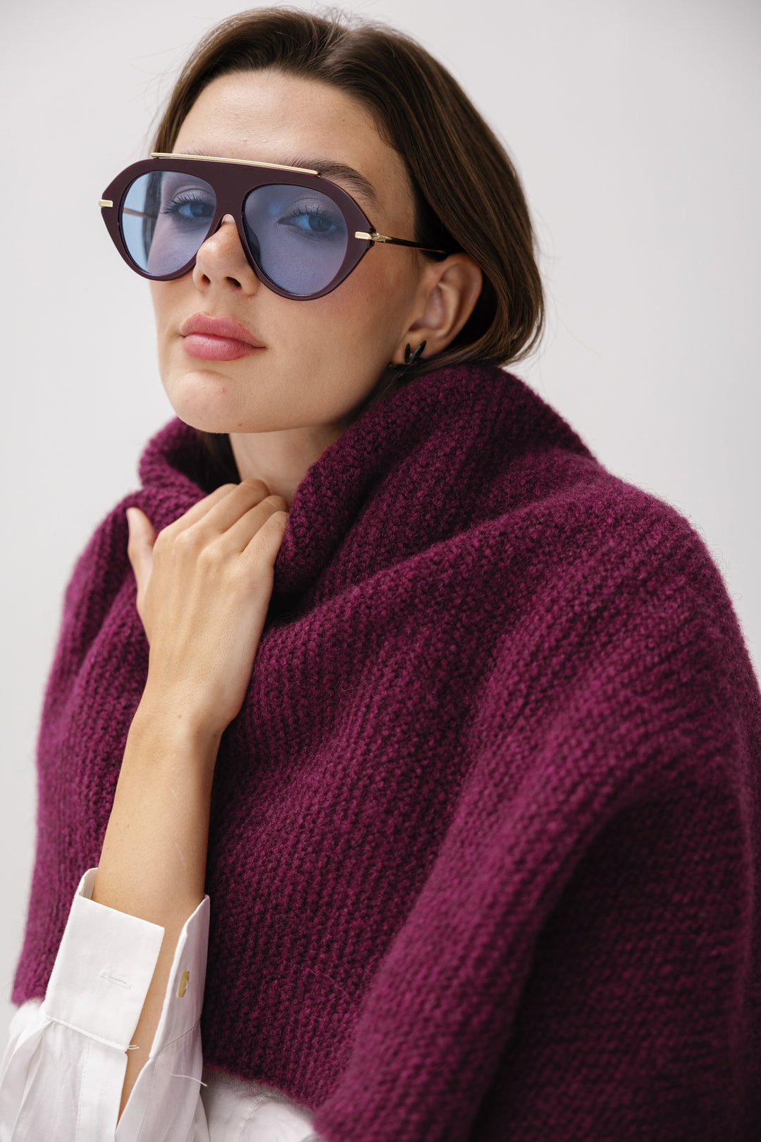 Cozy Knit Scarf - Burgundy