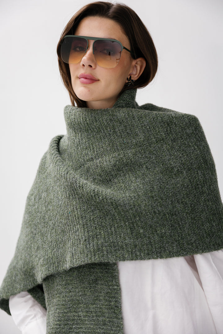 Cozy Knit Scarf - Olive