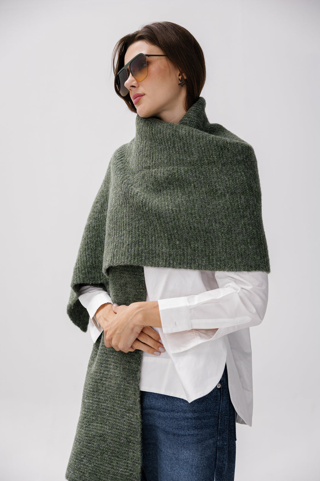 Cozy Knit Scarf - Olive