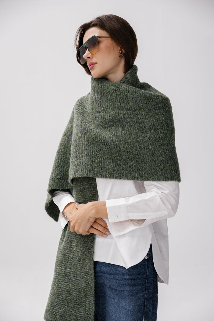 Cozy Knit Scarf - Olive