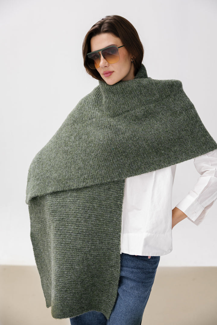 Cozy Knit Scarf - Olive