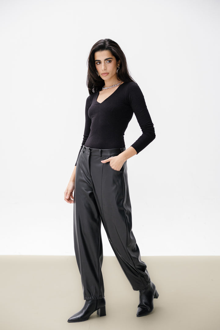 Leather Ballooon Pants
