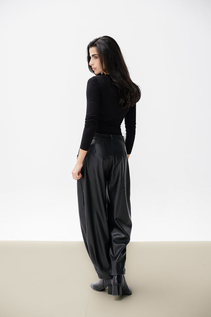 Leather Ballooon Pants