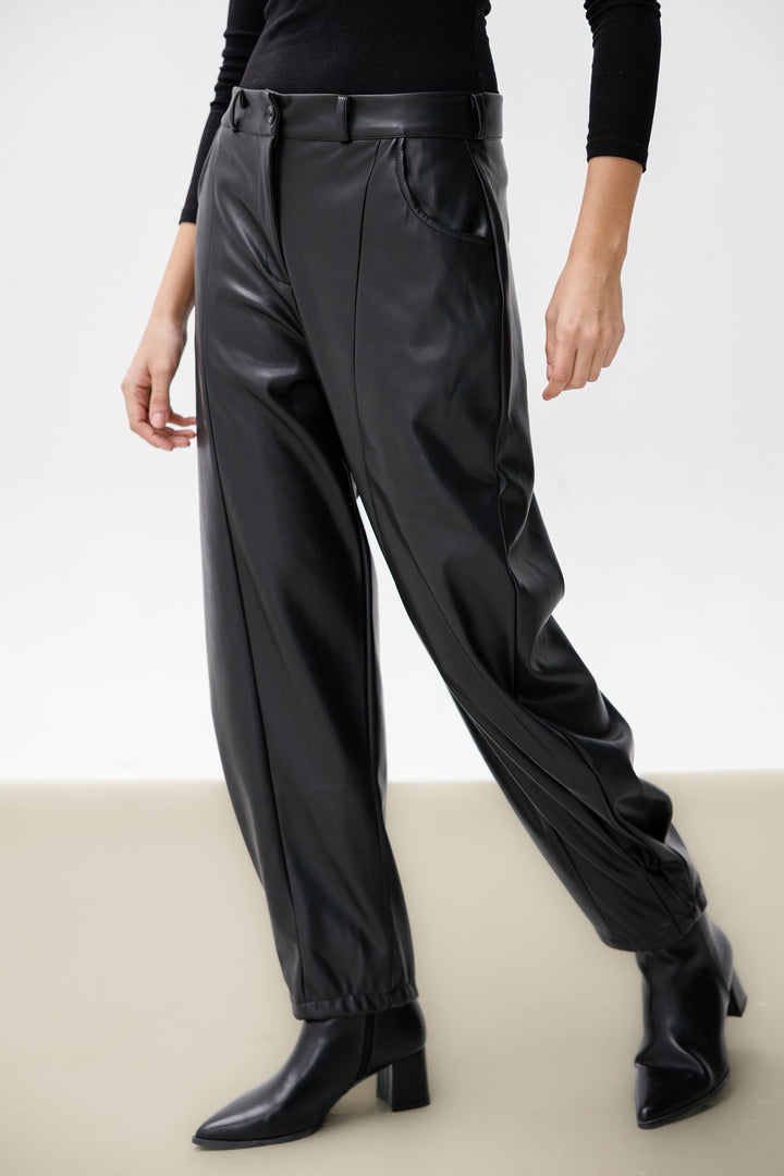 Leather Ballooon Pants