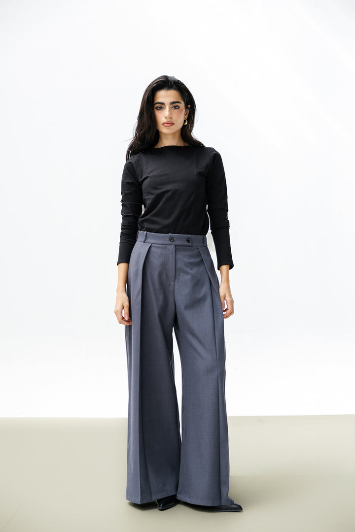 Essential Wool Pants - Grey