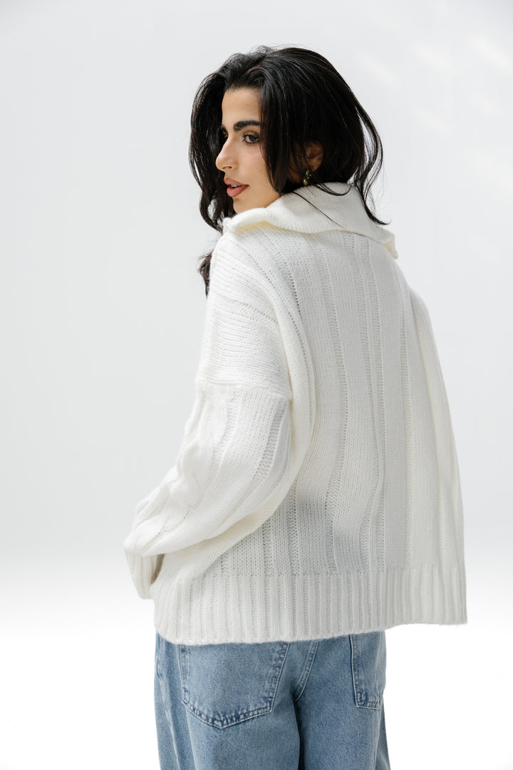 Zipper Knitted Sweater