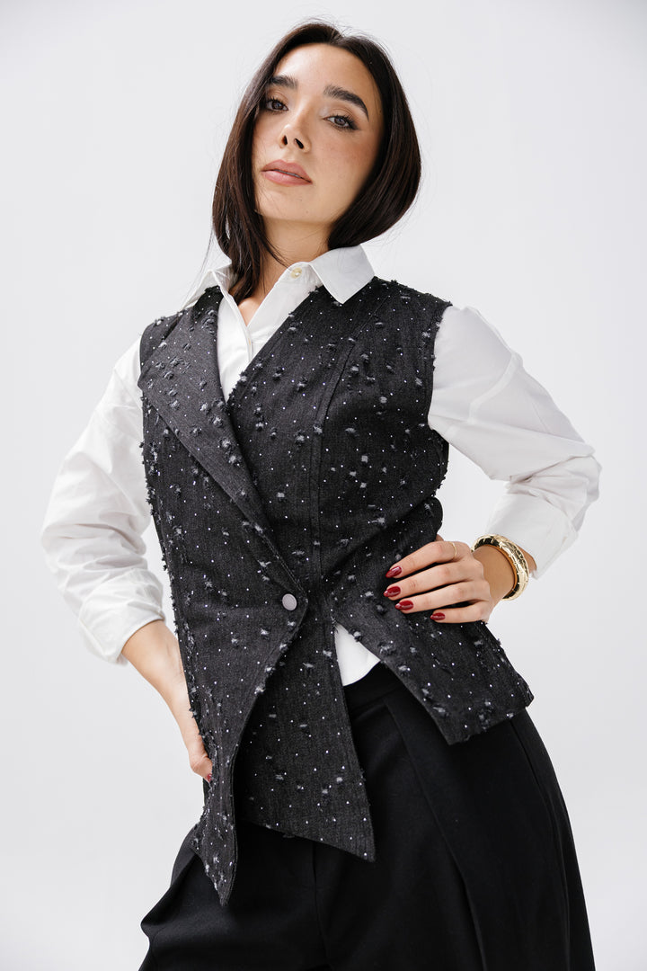 Offset Denim Vest