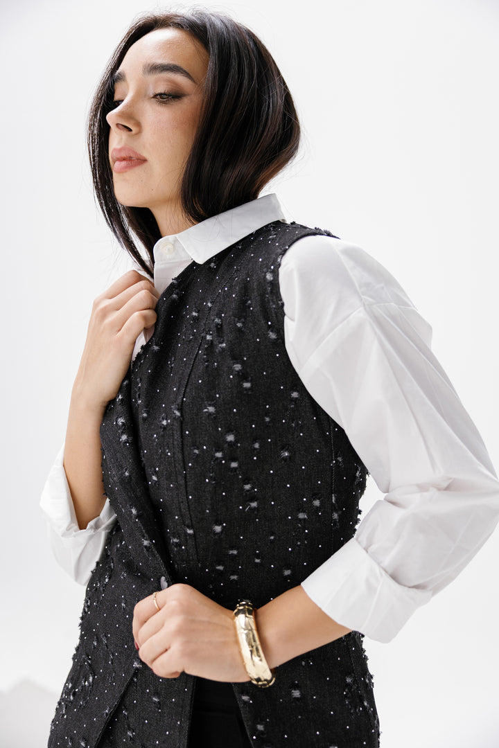 Offset Denim Vest