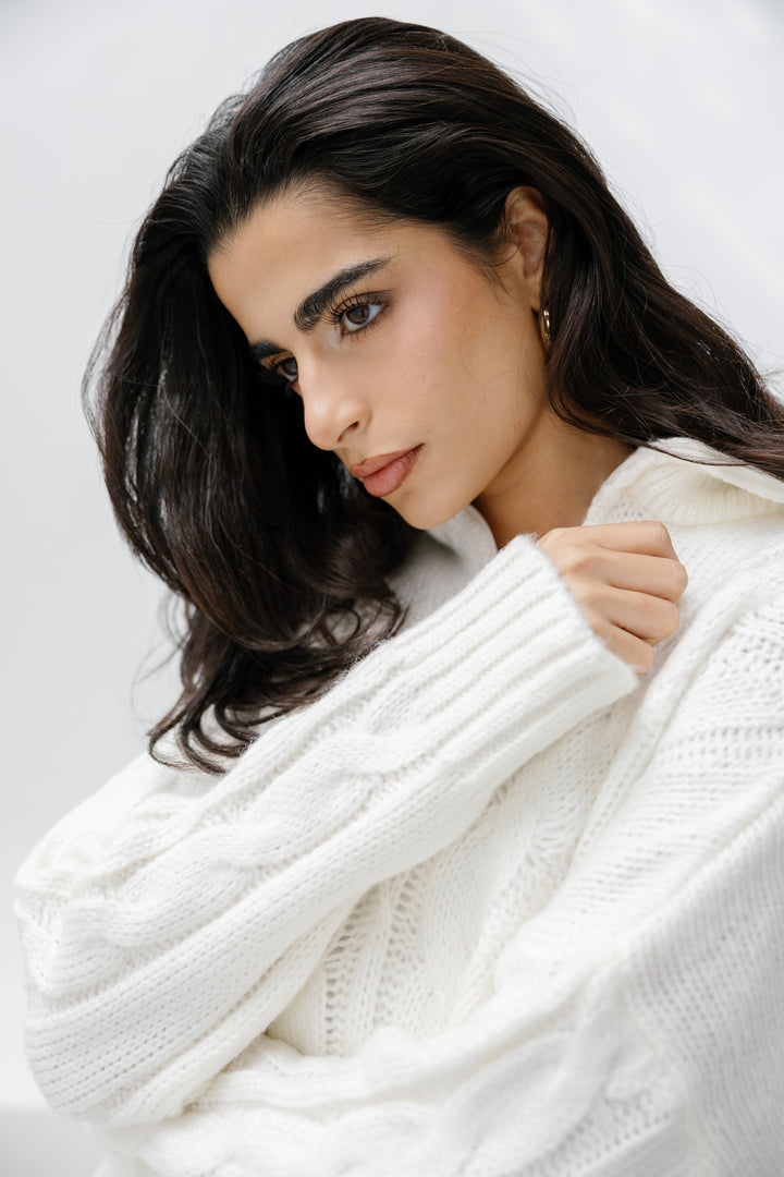 Zipper Knitted Sweater