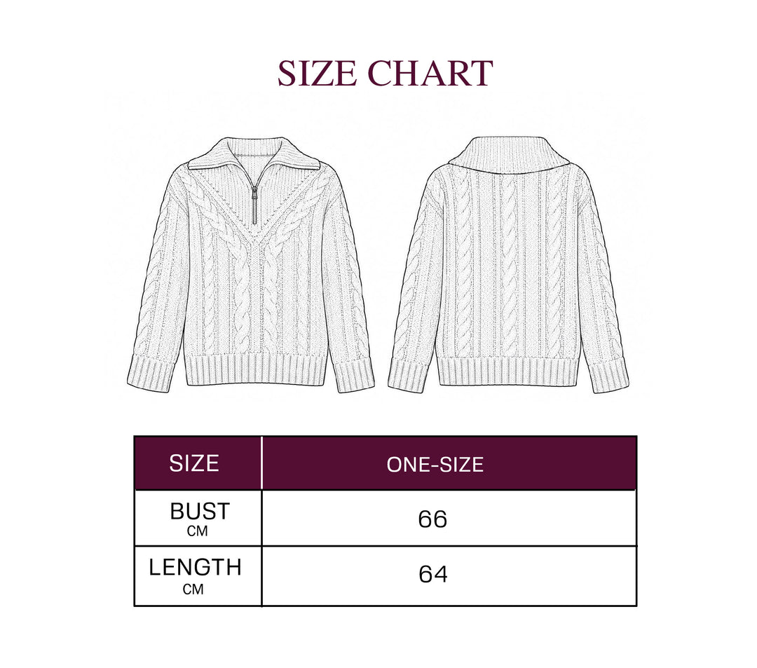 Zipper Knitted Sweater