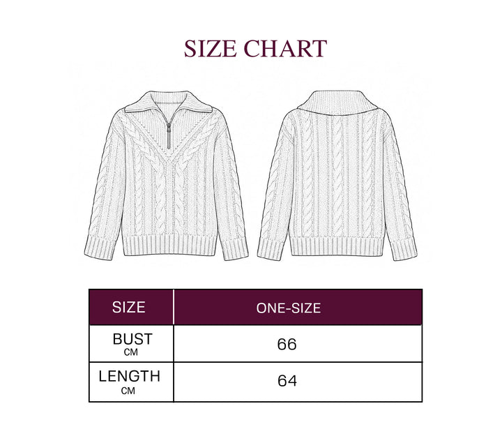 Zipper Knitted Sweater