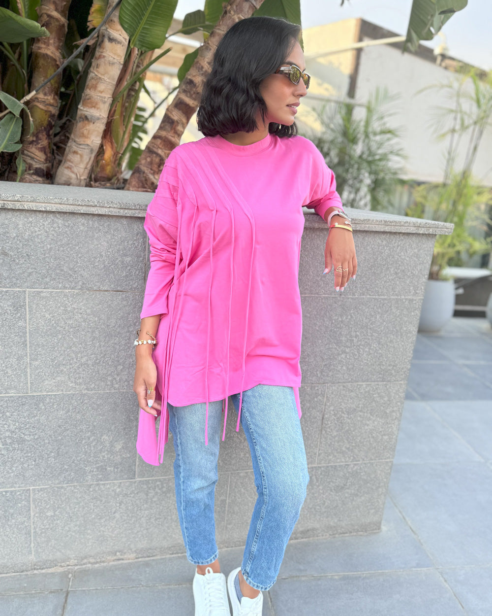 Fringes Cotton T-shirt